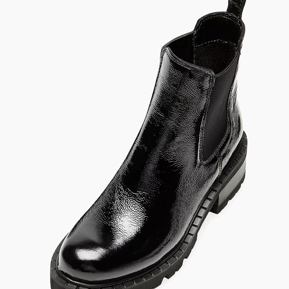 C La CANADIENNE Patent Leather Black  Boots, Size 9 - Picture 5 of 14